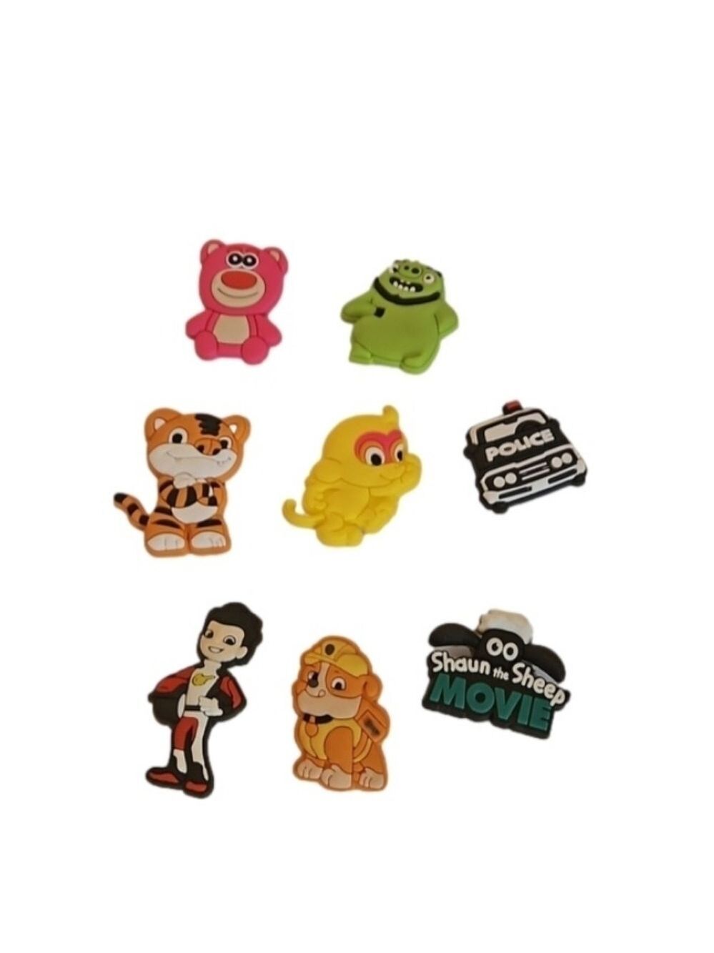Crocs Charms Bundle of 8 Pink Yellow Green Blue Orange